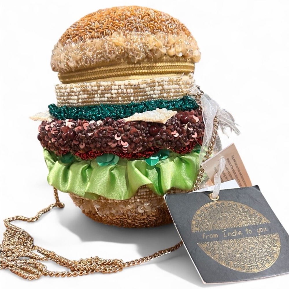 from INDIA TO YOU Beaded Hamburger Crossbody!